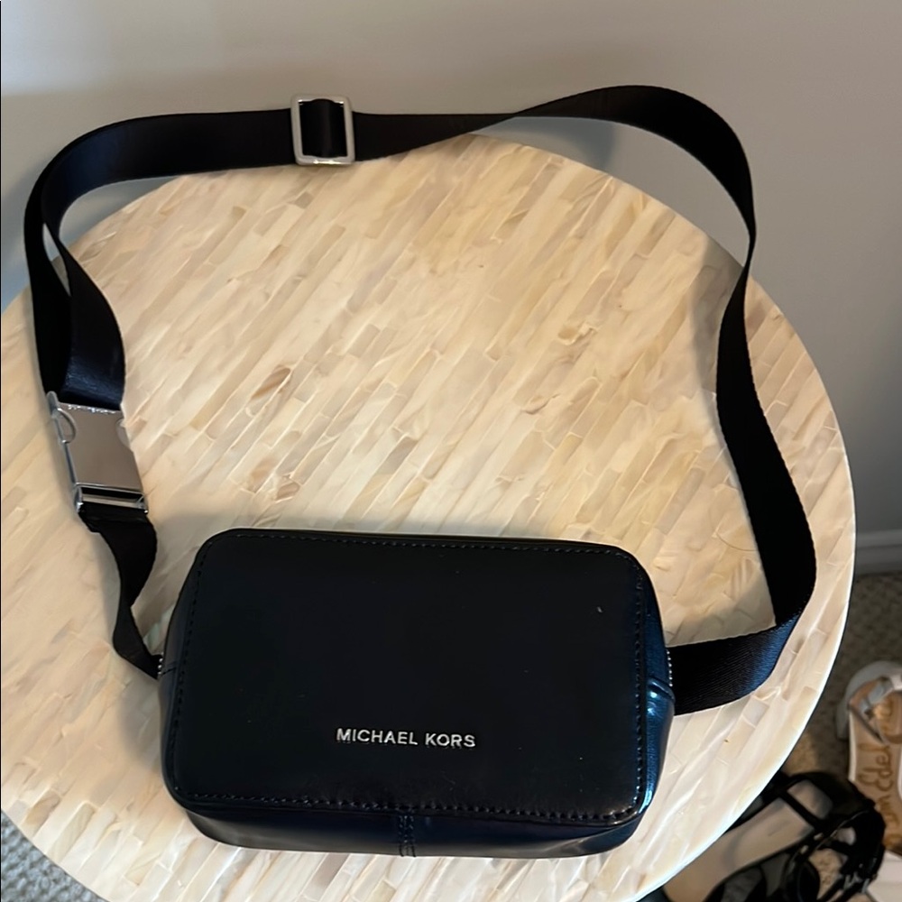 Michael Kors Black Belt Bag Sleek and Versatile